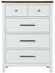 Furniture of America® Pinetop Dark Brown/White Chest-2