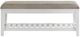 Intercon Andover Gray/White Upholstered Bench-2