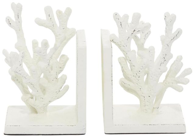 Deco Marche White Coral Bookends-2