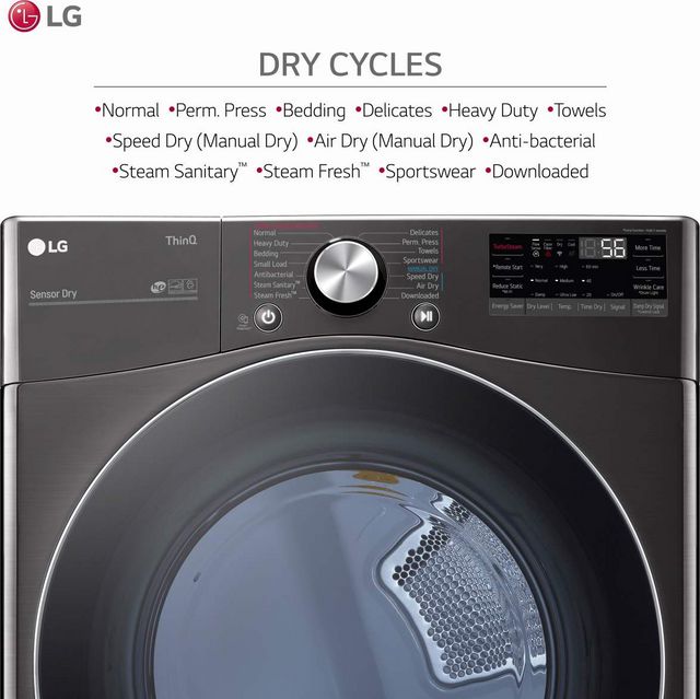 LG 7.4 Cu. Ft. Black Steel Front Load Electric Dryer-11
