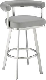Brushed Stainless Steel-Light Gray