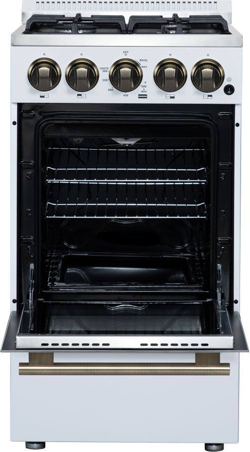 FORNO® Lamazze Alta Qualita 20" White Freestanding Gas Range-4