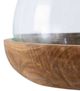 A & B Home 2-Piece Brown/Clear Teak and Glass Bowl Set-3
