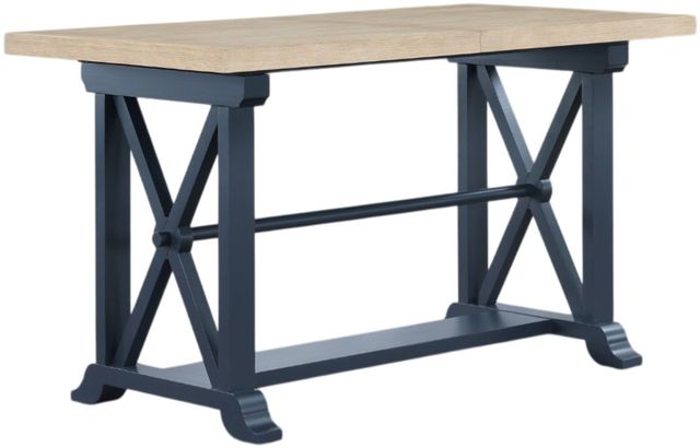 Steve Silver Co. Darcy 5-Piece Midnight Blue/Natural Counter Height Dining Set-1