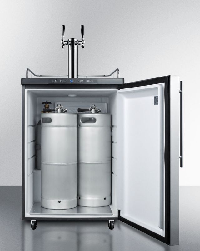 Summit® 5.6 Cu. Ft. Stainless Steel Beer Cooler/Kegerator-3