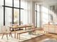 LH Home Gia Light Driftwood Bench -4