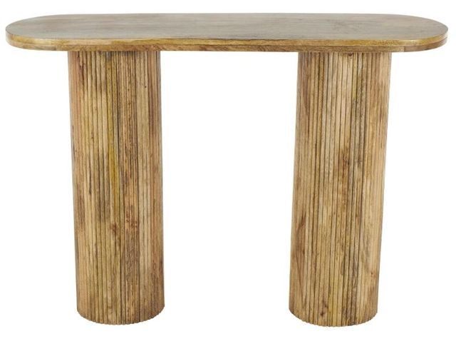 Deco Marche Brown Oval Console Table-2