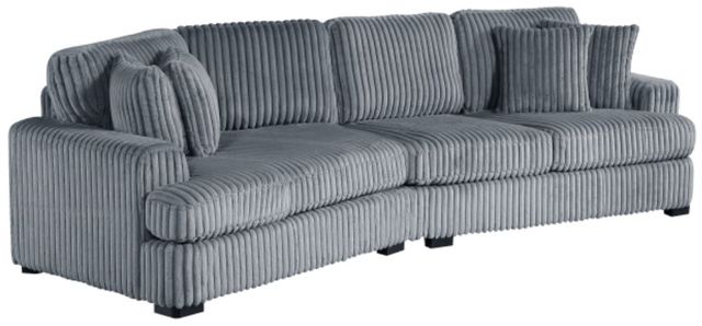 Homelegance® Warwick 2-Piece Gray Sectional with Left Cuddler-0