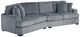 Homelegance® Warwick 2-Piece Gray Sectional with Left Cuddler-0