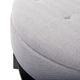 Olliix by Madison Park Miller Light Grey Round Storage Ottoman-1