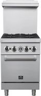 FORNO® 24" Stainless Steel Commercial Freestanding Gas Range -0