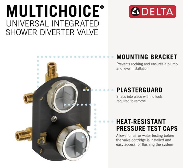 Delta MultiChoice® Universal with Integrated Diverter Rough Cold EXP and Stops-1