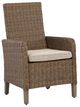 Signature Design by Ashley® Laguna Heights Beige-Gray Fabric/Resin Wicker Outdoor Arm Chair-0