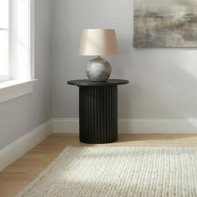 Coaster® Hamlyn Black Round Fluted Occasional Side End Table-1