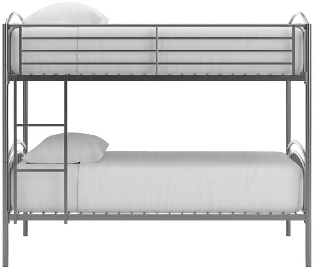 Signature Design by Ashley® Hilletran Gray Youth Twin/Twin Bunk Bed with Ladder-2