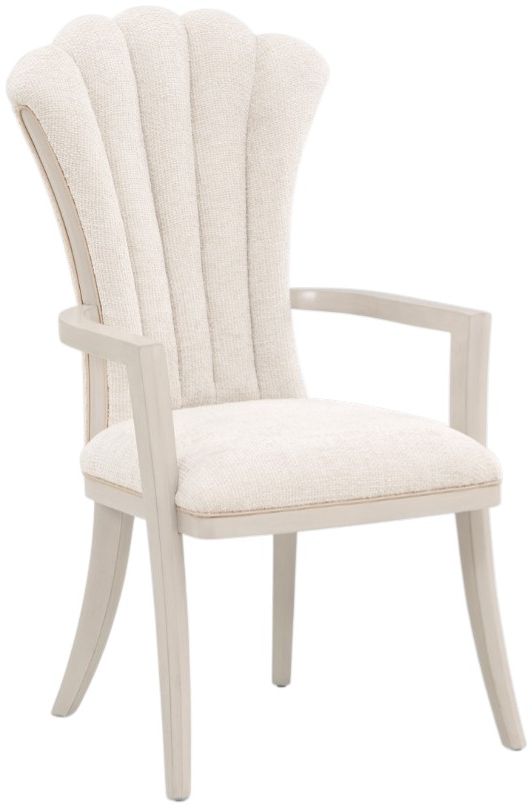 Michael Amini® Fantosini Silver Leaf Dining Arm Chair-0