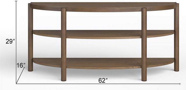 Magnussen Home® Hadleigh Honey Demilune Sofa Table-2