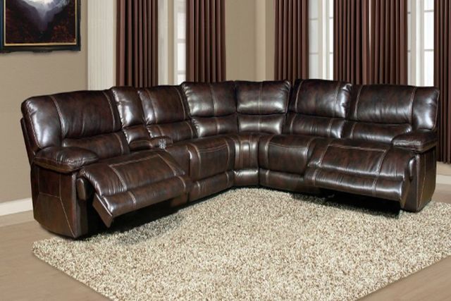 Parker House® Pegasus 6-Piece Nutmeg L-Shape Power Reclining Sectional-1