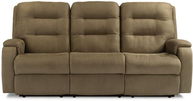 Flexsteel® Arlo Fossil Power Reclining Sofa with Power Headrests-2