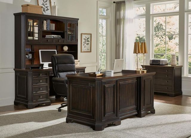 aspenhome® Hampton Black Cherry Credenza and Hutch-2