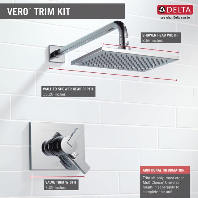 Delta Vero® Chrome Monitor® 17 Series Shower Trim-3