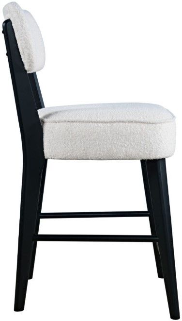 Jofran Inc. Urban Archive Wes Black/White Upholstered Counter Stool-1