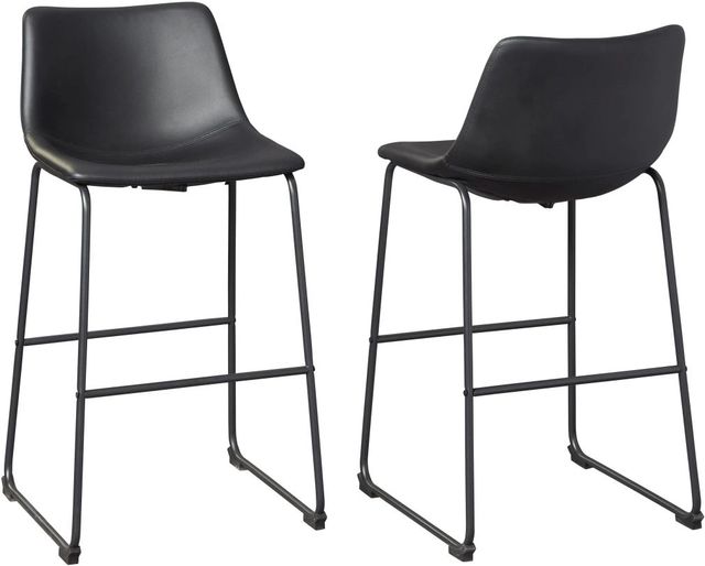 Signature Design by Ashley® Centiar Black Pub Height Bar Stool-3