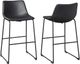 Signature Design by Ashley® Centiar Black Tall Upholstered Barstool- Set of 2-3