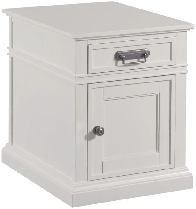 Hammary® Structures Pure White Chairside Chest-0
