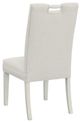 Fairfield® Customizable Entree Dining Pull Tall Back Dining Chair with Linen Legs and Buttons-3