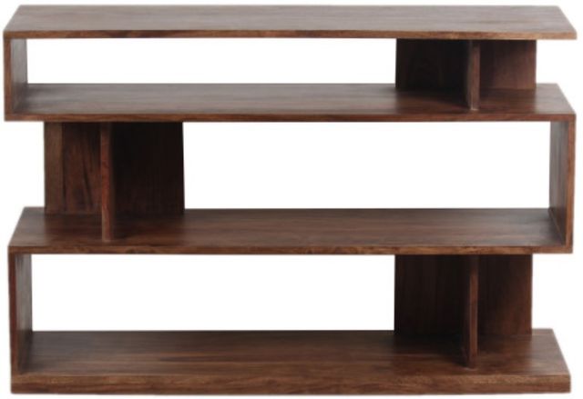 Porter International Designs Portola Walnut Cube Console Table-1