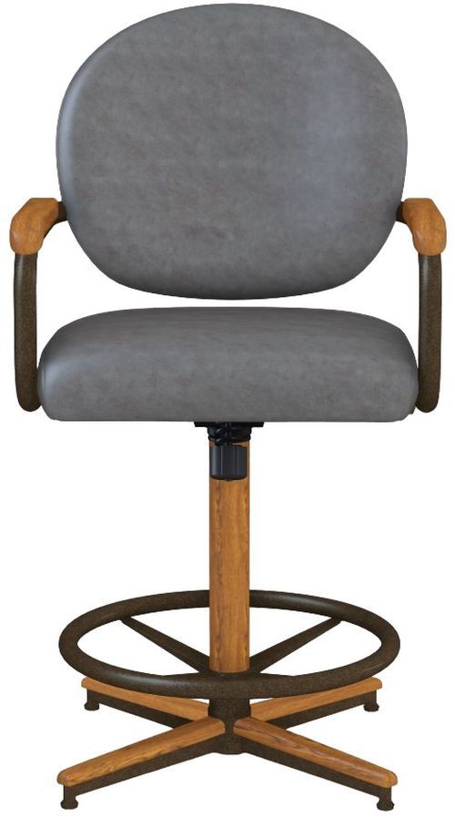Chromcraft™ Customizable Chambers 26" Counter Chair with Narrow Wood Caps-3