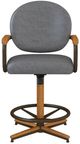 Chromcraft™ Customizable Chambers 26" Counter Chair with Narrow Wood Caps-3