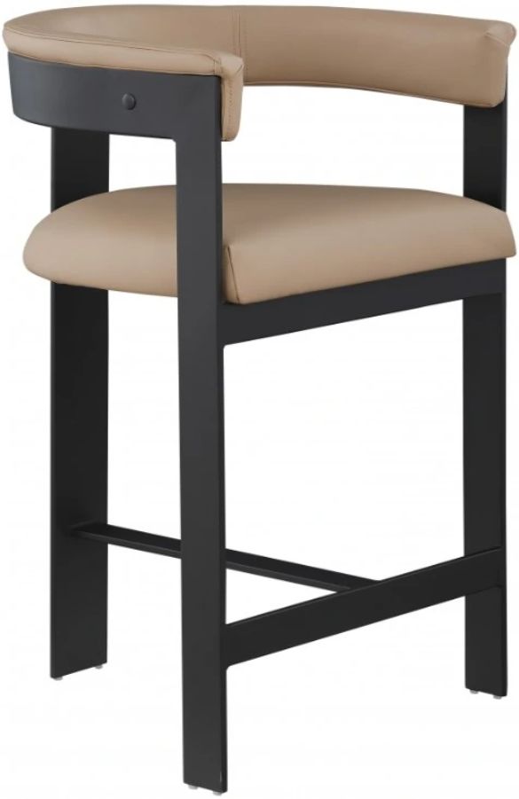 Meridian Furniture Romeo Tan/Matte Black Counter Stool-0