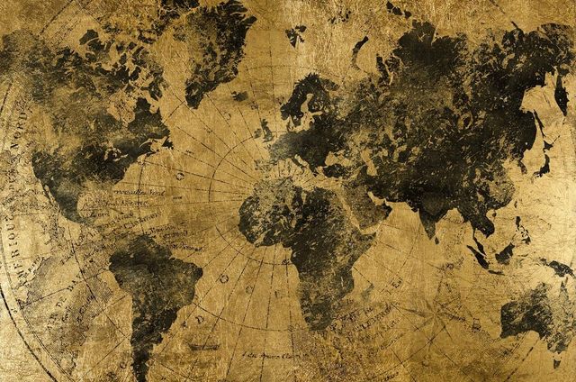 Classy Art Golden Atlas by Cad Designs Wall Art-0