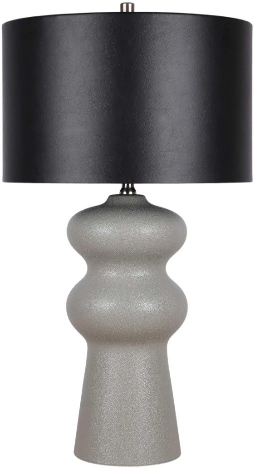 Classy Living Echo Essence Textured Gray Table Lamp-0