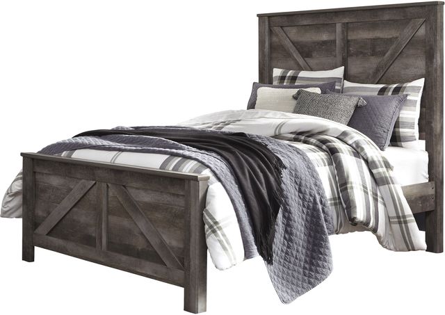 Signature Design by Ashley® Wynnlow 6-Piece Gray Queen Crossbuck Panel Bed Set-2