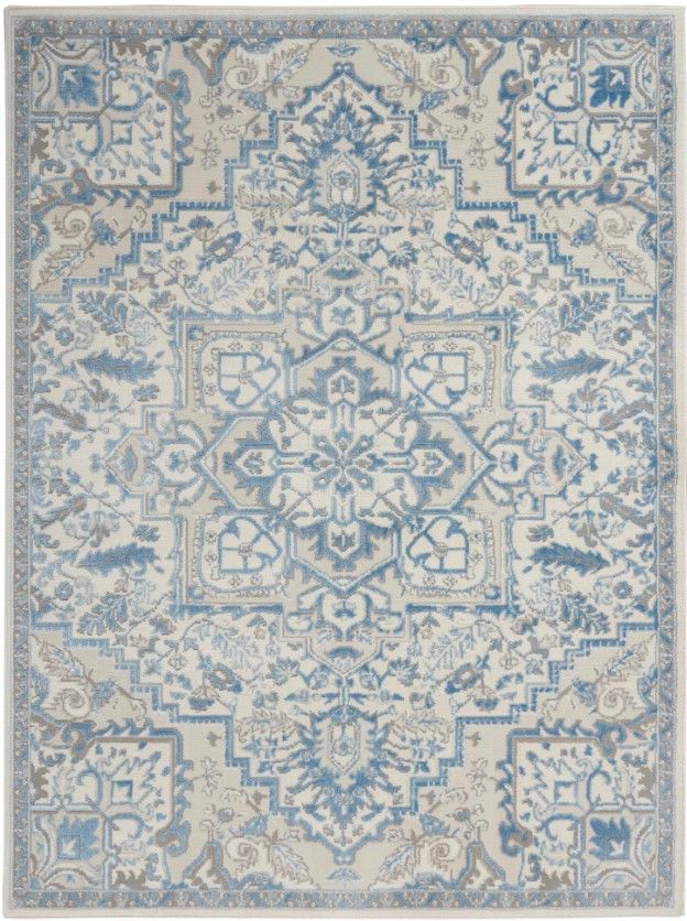 Nourison Home™ Elation Ivory Blue 5'x7' Area Rug-0