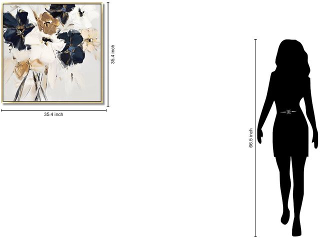 Classy Living Outspoken Champagne Essence Floral Whimsy Wall Art-2