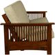 Kodiak Furniture Alexa Black Walnut/Monte Toro Shell Full Futon Frame with Mattress-2