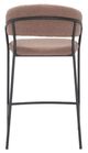 Zuo® Modern Josephine 2-Piece Black/Brown Counter Stool Set-3