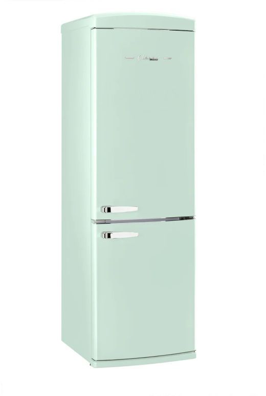 Unique® Appliances Classic Retro 24" 11.7 Cu. Ft. Summer Mint Green Counter Depth Bottom Freezer Refrigerator-2