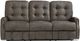 Flexsteel® Devon Gray Charcoal Reclining Sofa-1