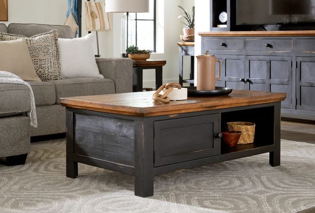 aspenhome® Mesa Antique Black Cocktail Table-1