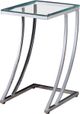 Coaster® Cayden Glass Top Accent Table with Chrome Metal Base-0