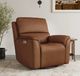 Flexsteel® Henry Caramel Leather Power Swivel Glider Recliner-1