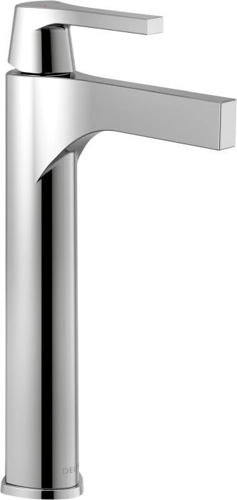 Delta Zura® Chrome Single Handle Vessel Bathroom Faucet-0