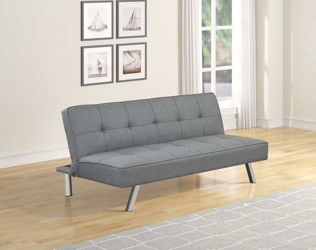 Milton Greens Stars Gray Tufted Futon Bed with Metal Leg-3
