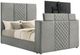 Coaster® Tara Gray Queen Upholstered Sleigh Bed-2