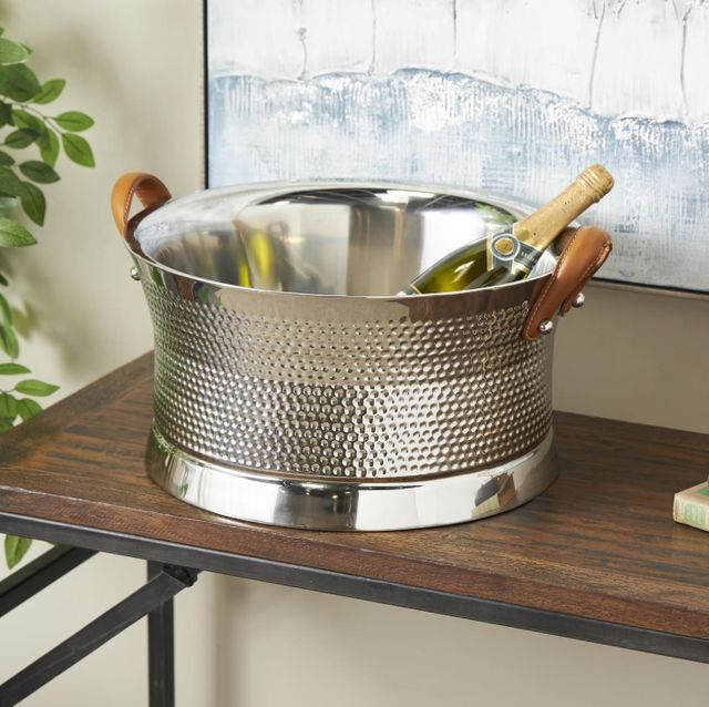 Deco Marche Silver Hammered Ice Bucket-4